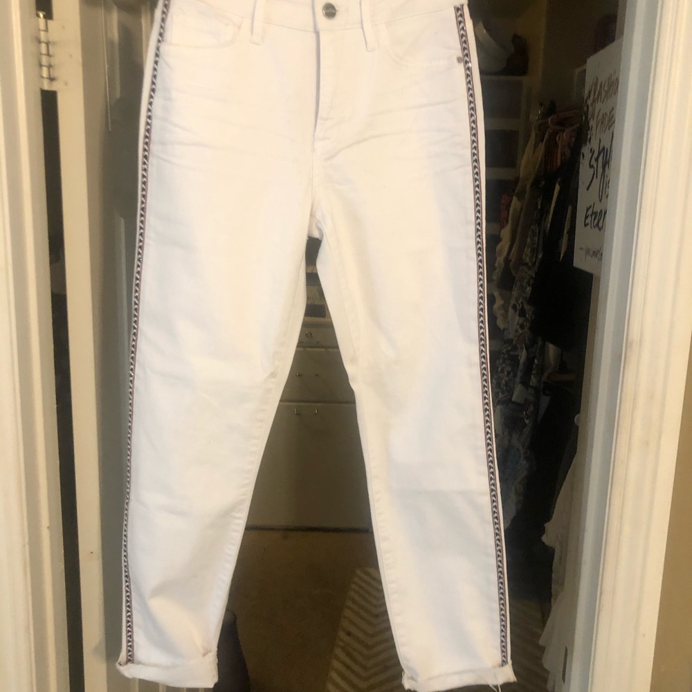 Sam Edelman white ankle cropped pants